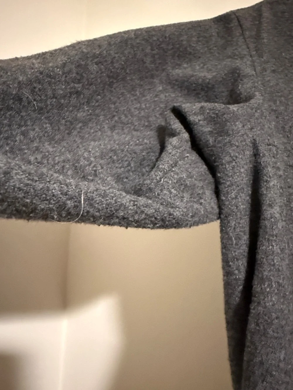 The North Face Men's wool blend Gray Full-Zip Jacket soft shell size Large